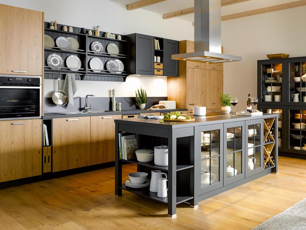 Landhausk&uuml;che Global, Eiche, Grau, modern, K&uuml;chenberatung, Service