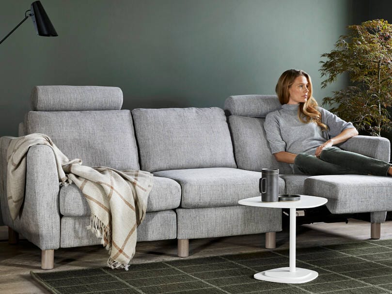 Stressless Sofa Emma Power, motorischer verstellbar, grauer Stoff