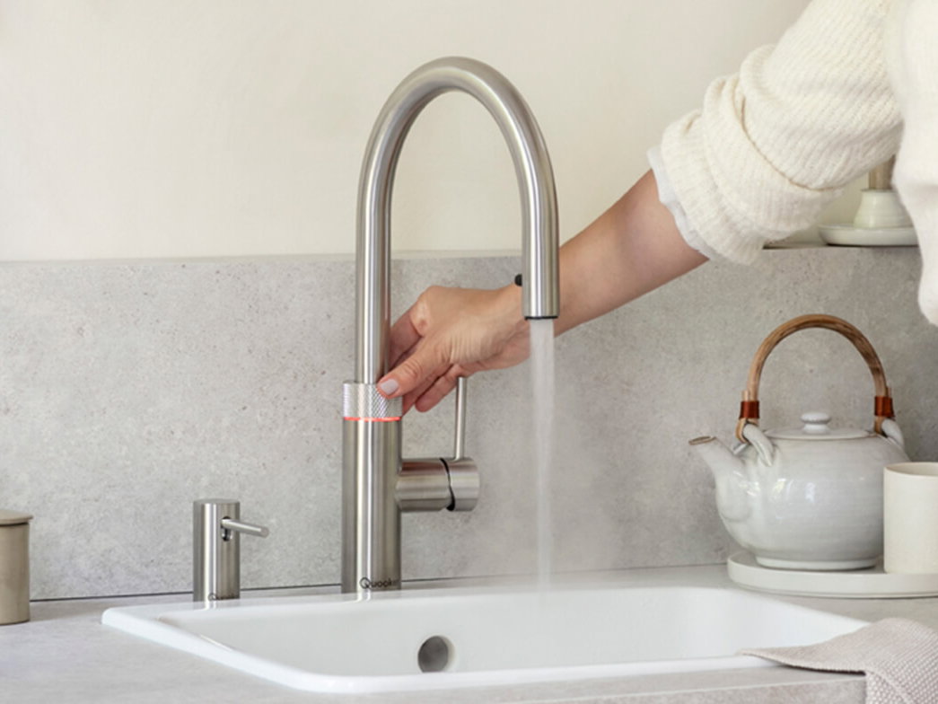 Quooker Wasserhahn in Benutzung