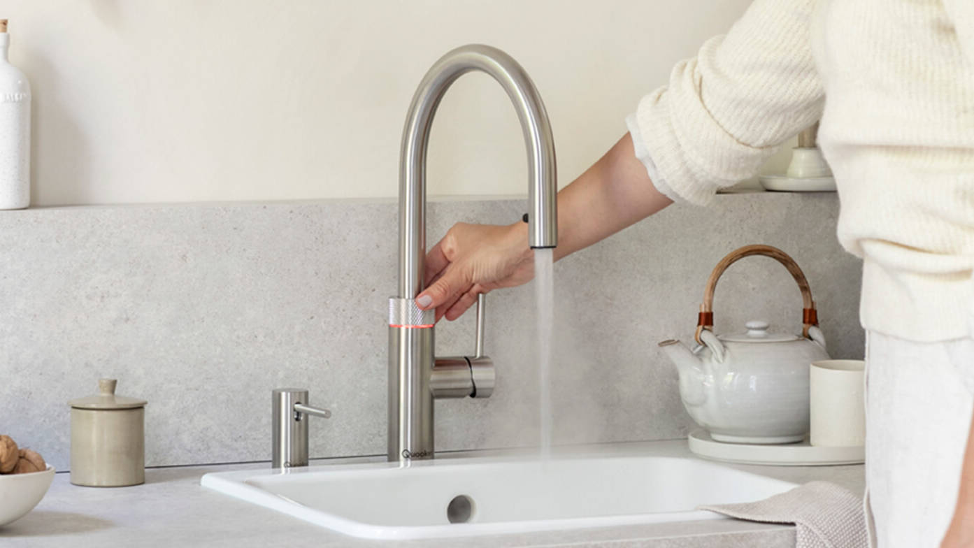 Quooker Wasserhahn in Benutzung
