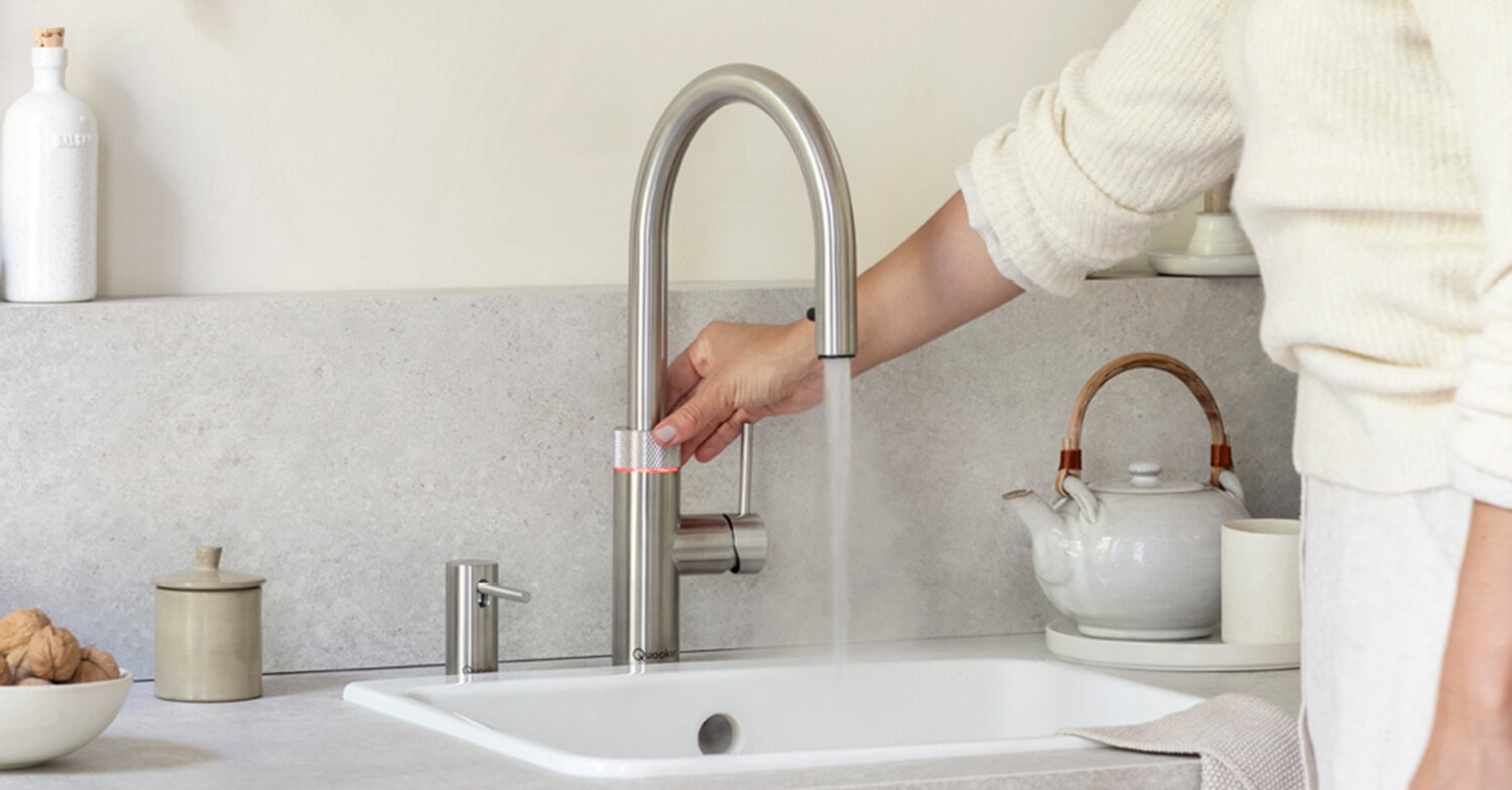 Quooker Wasserhahn in Benutzung