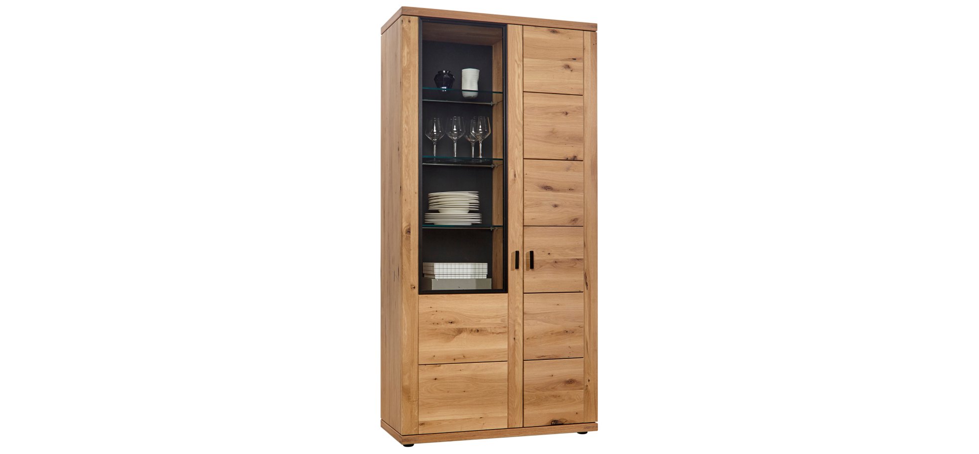 Vitrine Cabrera - BH ca. 100x203 cm, Asteiche massiv