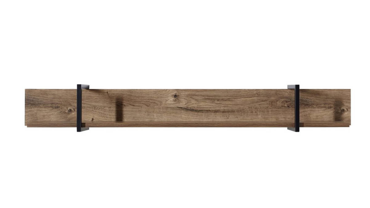 Wandboard Ira in Eiche Nachbildung mit Metall in schwarz