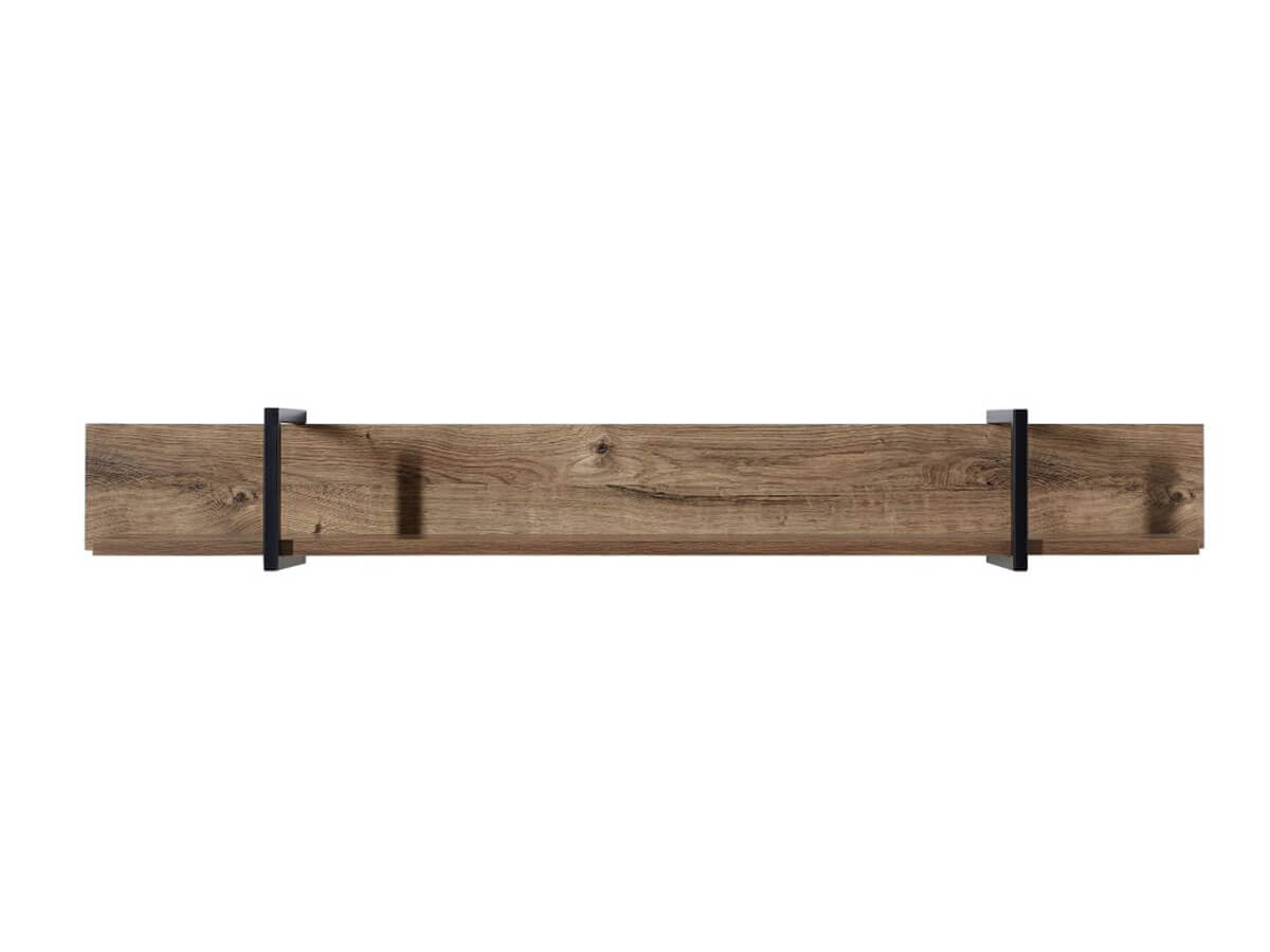 Wandboard Ira in Eiche Nachbildung mit Metall in schwarz