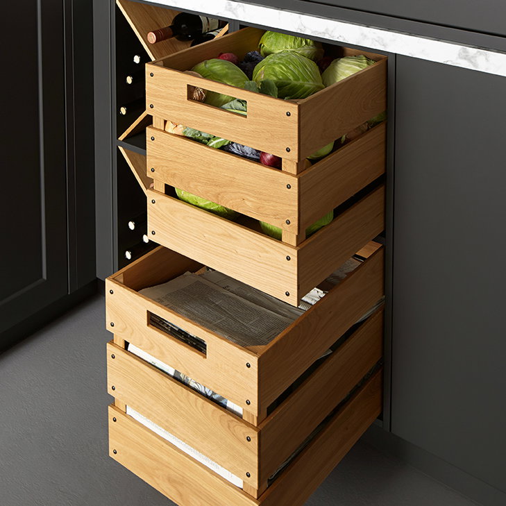 Holzelemente Landhausküche