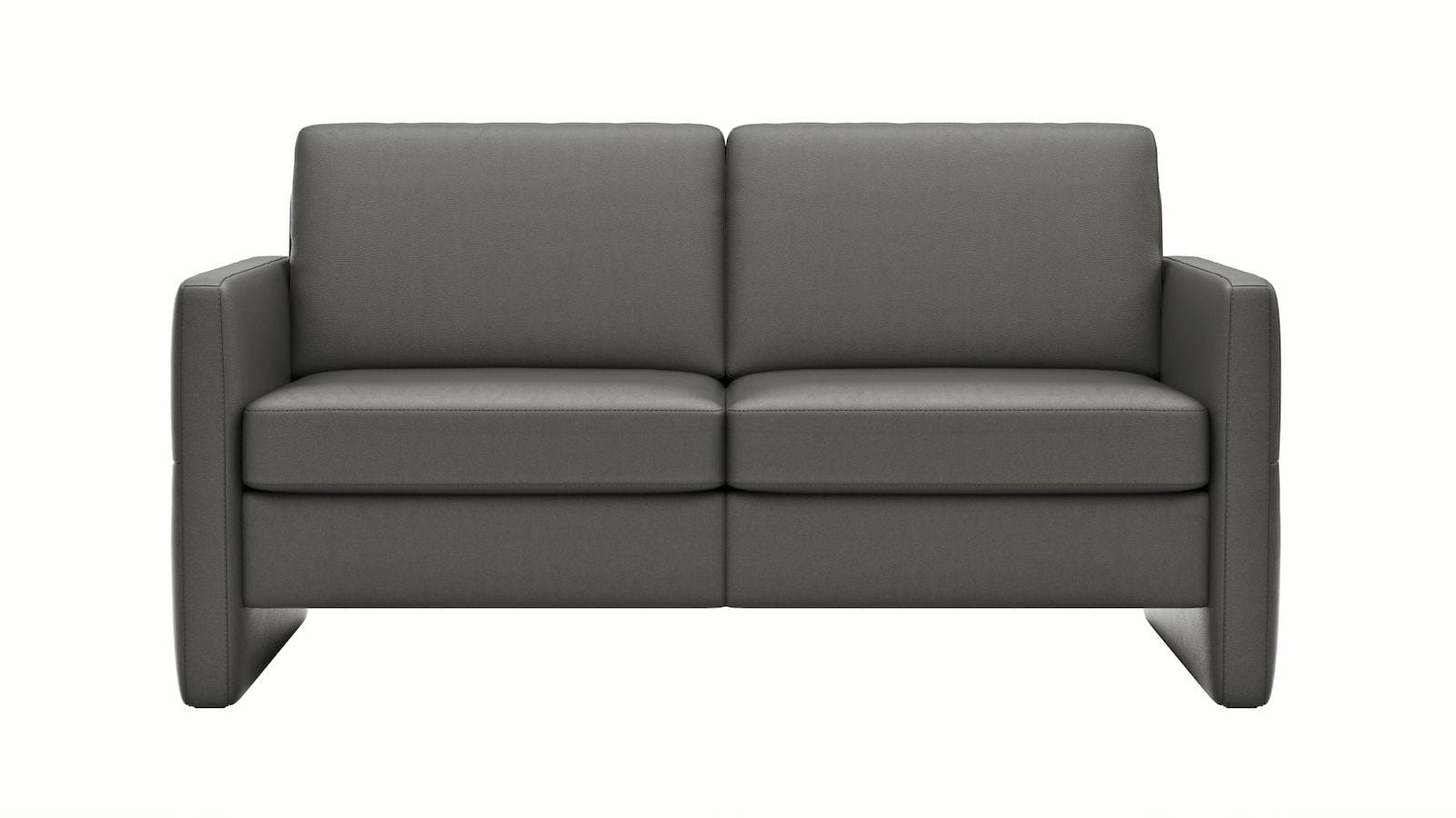 Sofa Arima - 2-Sitzer, Leder, Anthrazit vonGlobal Comfort
