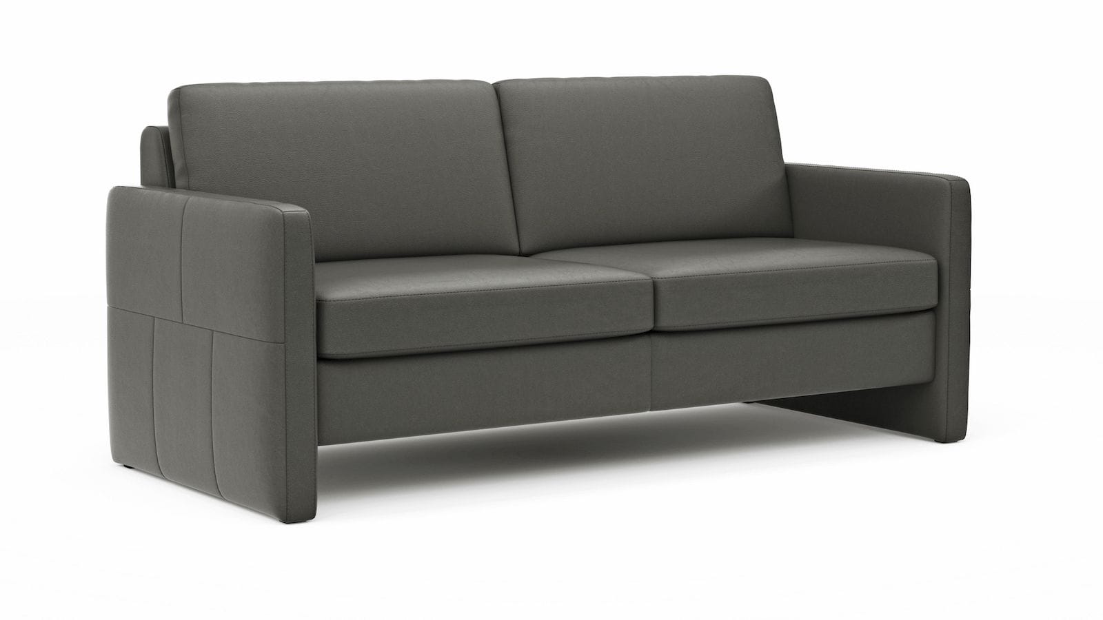 Sofa Arima - 2,5-Sitzer, Leder, Anthrazit von Global Comfort