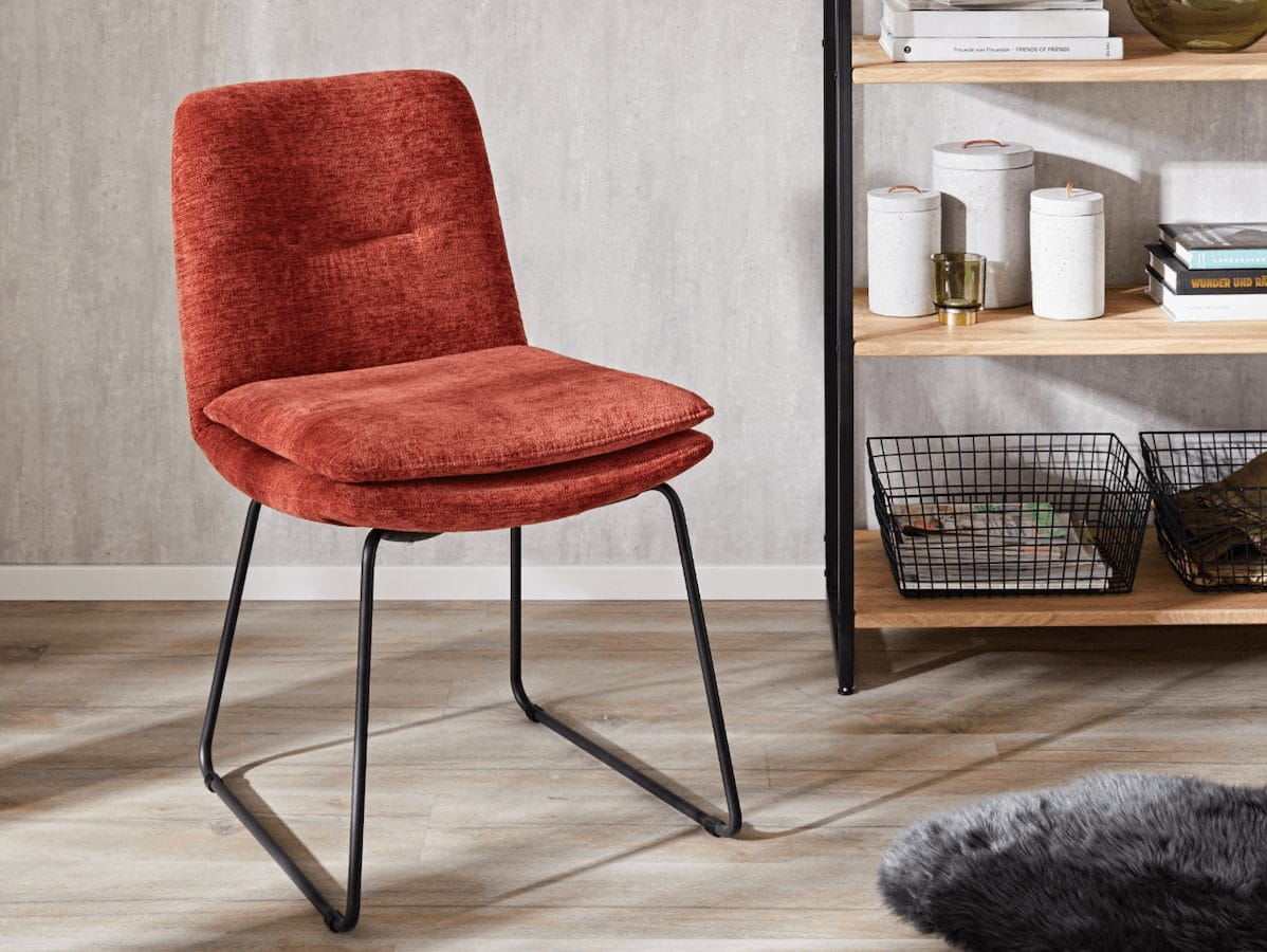 Stuhl Macano - Stoff, Rot von Global FAmily