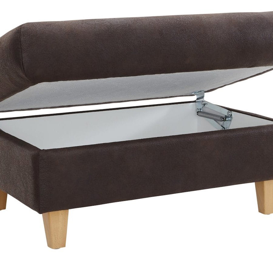 Hocker Cornella Classic - BL ca. 65x95cm, Stoff mocca
