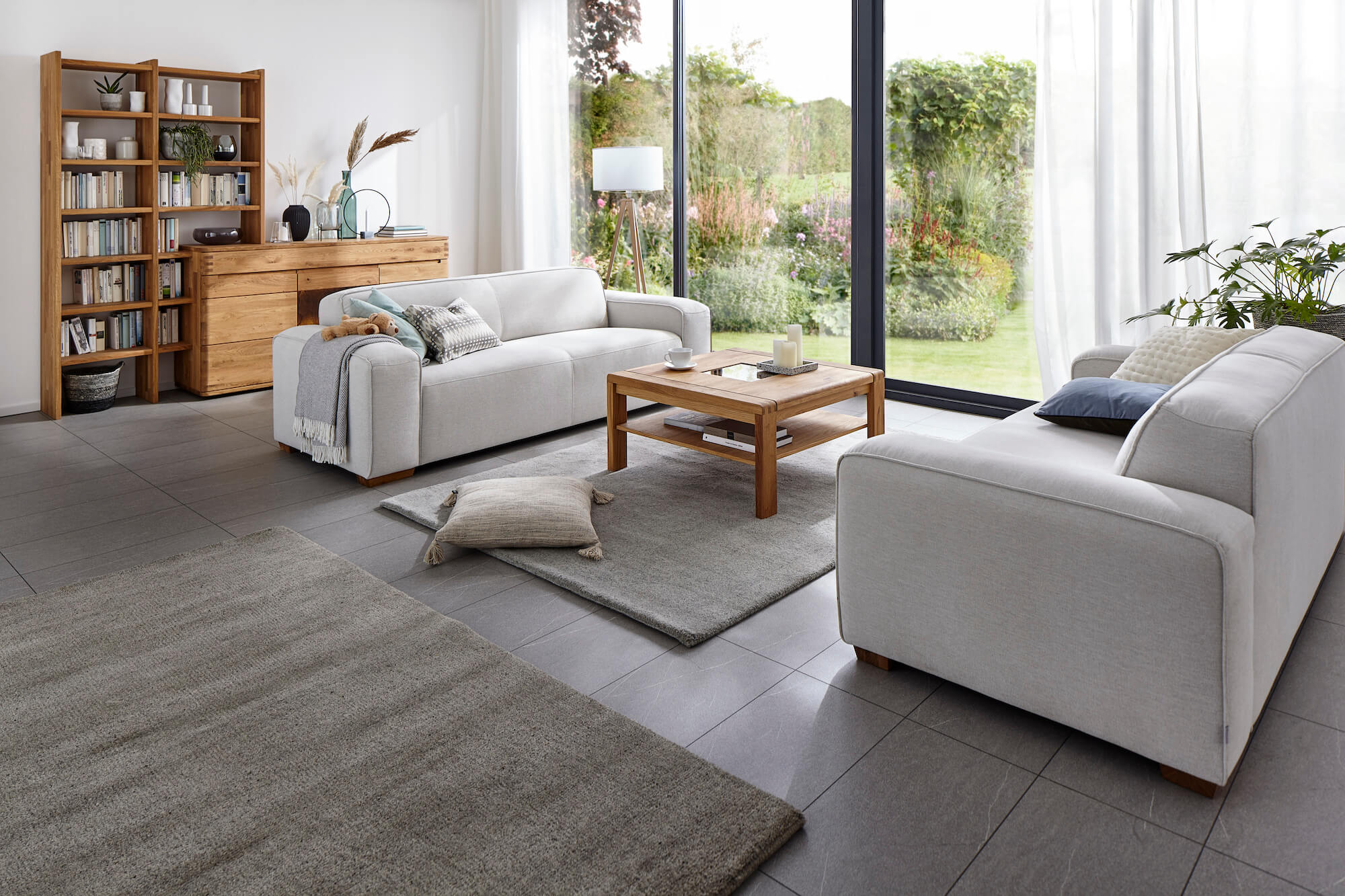 EinrichtungsbeispielCartago Soft, Kante Wildeiche massiv geölt Natura Home
