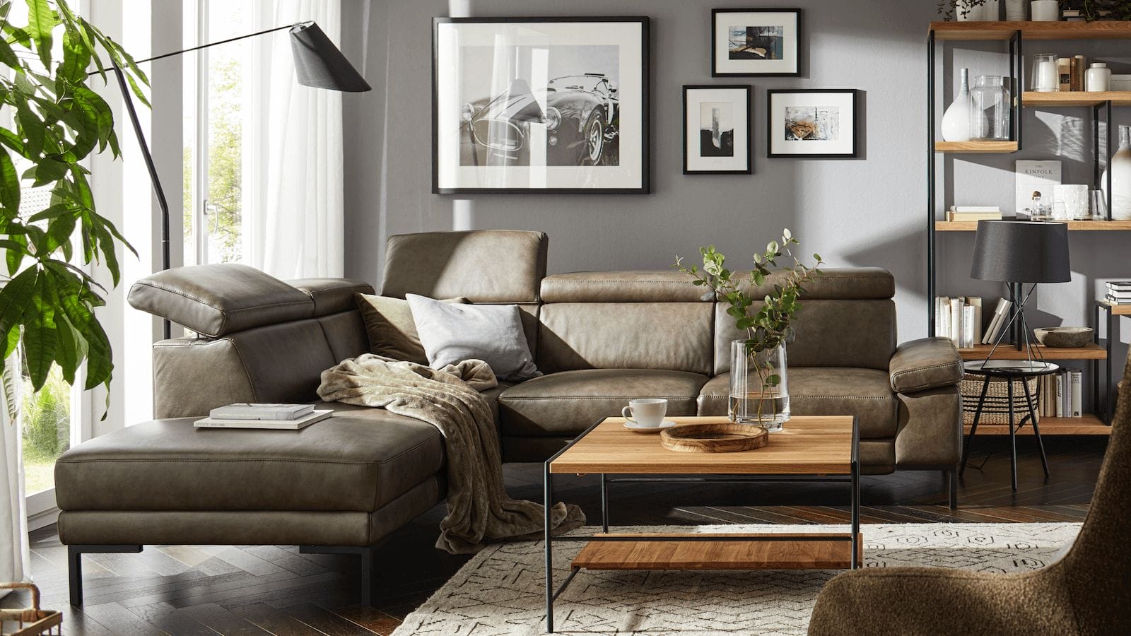 Natura und Home Home Sitzvorzug Möbel Relaxfunktion Company - Ecksofa mit von Hudson