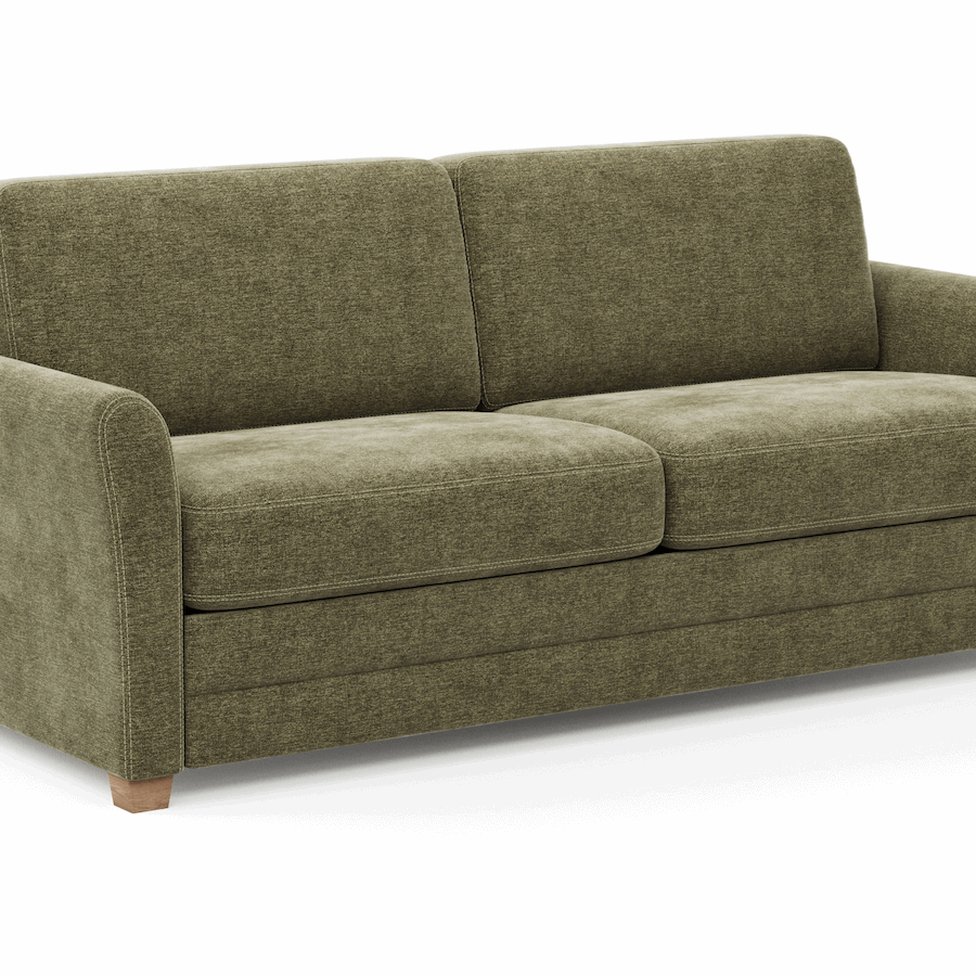Sofa Lakeville - 2-Sitzer inkl. Schlaffunktion, Stoff, Grün von Natura Home