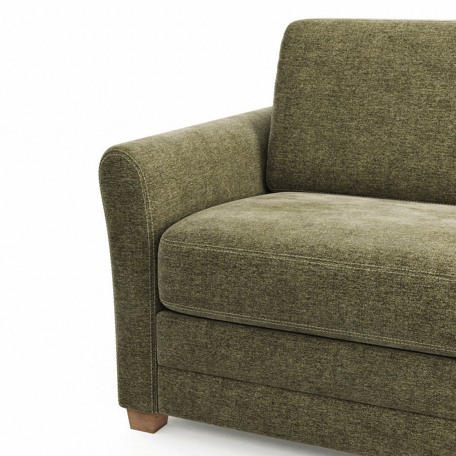 Sofa Lakeville - 2-Sitzer inkl. Schlaffunktion, Stoff, Grün von Natura Home