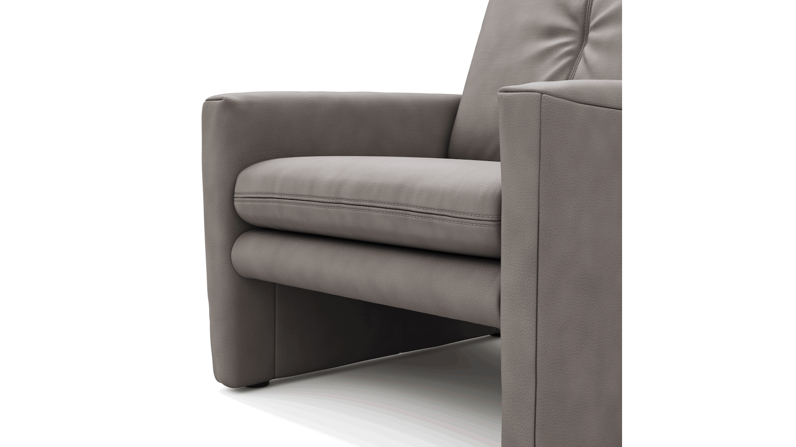 Sessel Tenero - inkl. Relaxfunktion, Stoff, Grau von Global Select