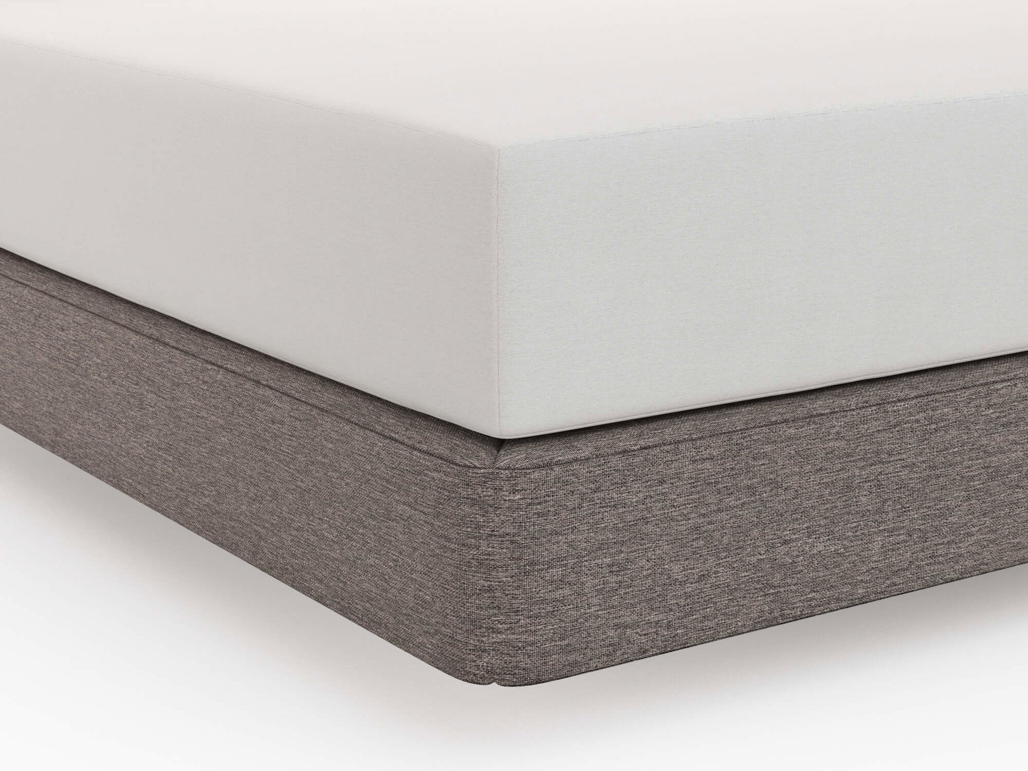 Boxspringbett Alpin von Natura Home, Variante in anthrazit mit gepolstertem Kopfteil