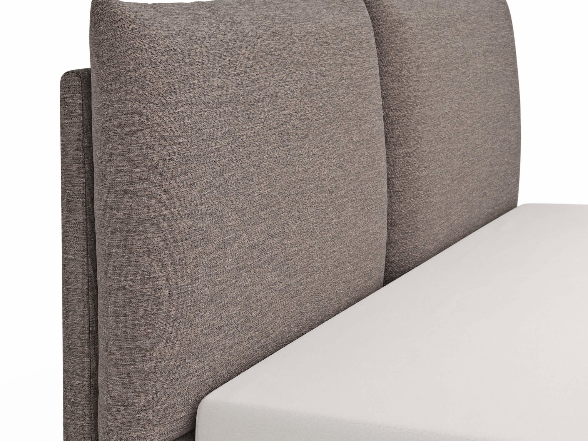 Boxspringbett Alpin von Natura Home, Variante in anthrazit mit gepolstertem Kopfteil