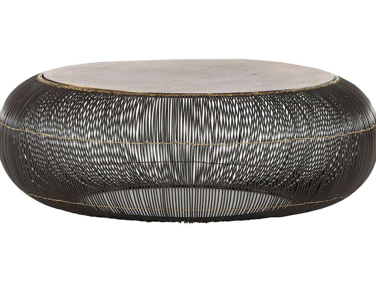 Couchtisch Coffe_Archie - D. ca. 75 cm, Metall, Schwarz von Comfort Republic