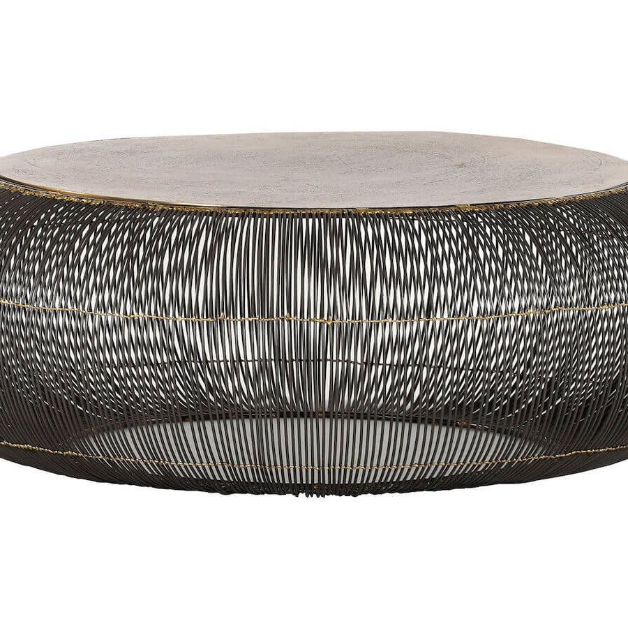 Couchtisch Coffe_Archie - D. ca. 75 cm, Metall, Schwarz von Comfort Republic