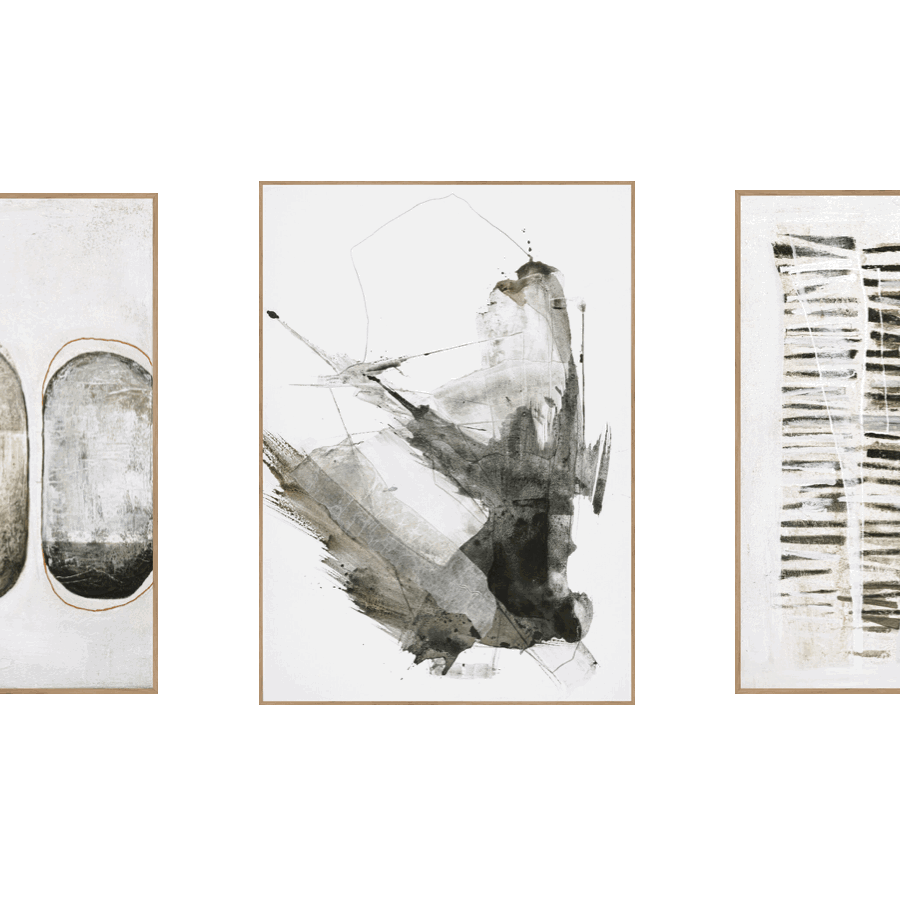 Bild - BHT ca. 50x70x3 cm, Mehrfarbig mit Eichenholz-Rahmen, Styles United