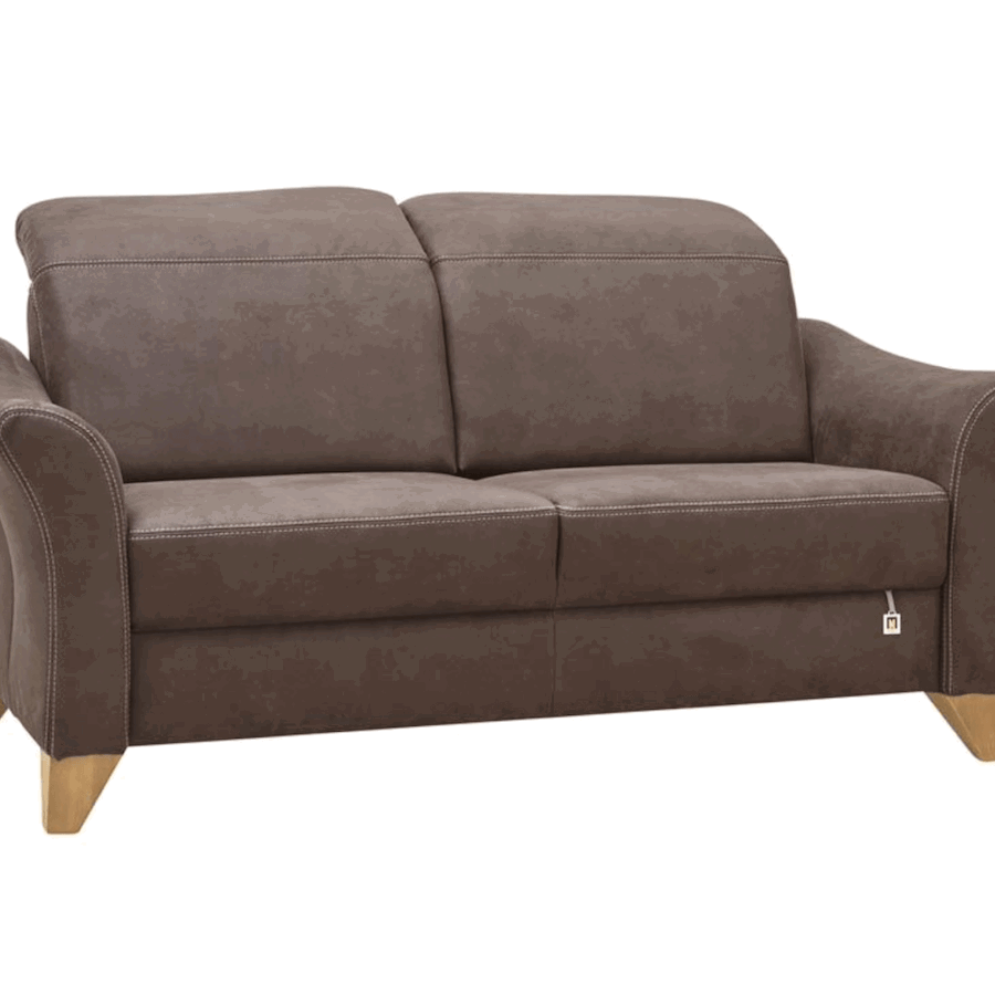 Sofa Canterbury - 2,5-Sitzer, Stoff, Dunkelbraun von Lebensart