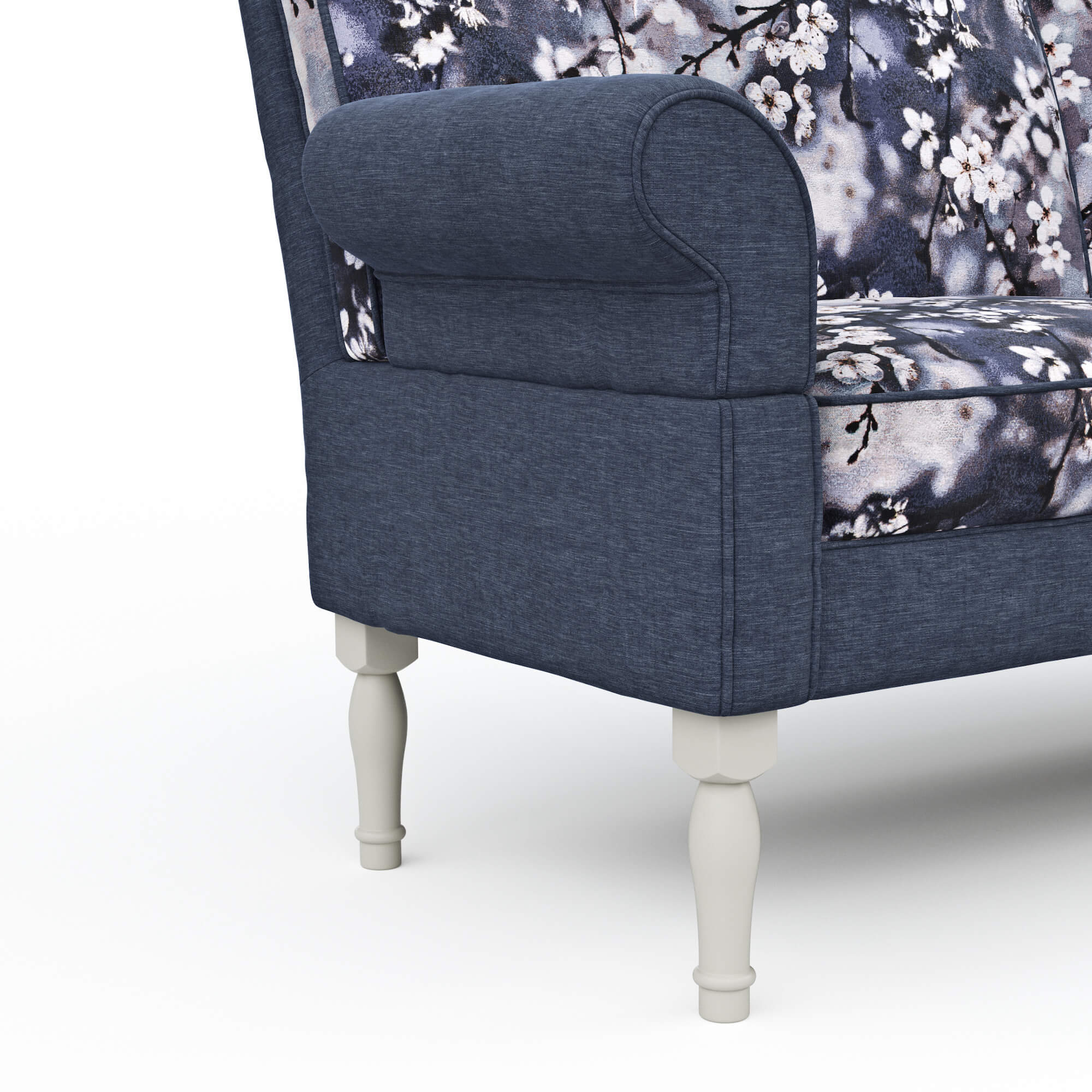 Sofa Washington - 3-Sitzer inkl. Armlehne verstellbar, Stoff, Mehrfarbig von Lebensart