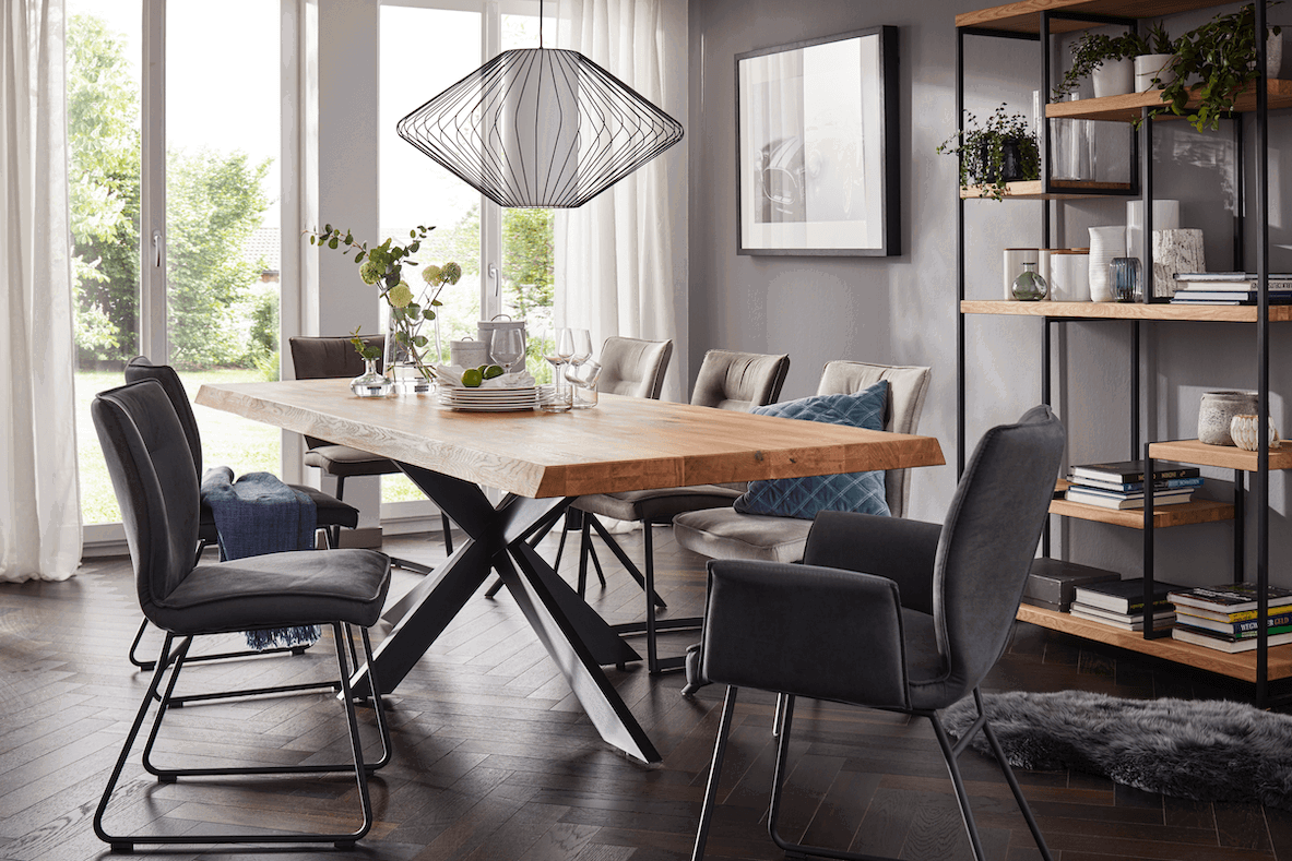 Armlehnstuhl Westmore - Stoff, Anthrazit von Natura Home