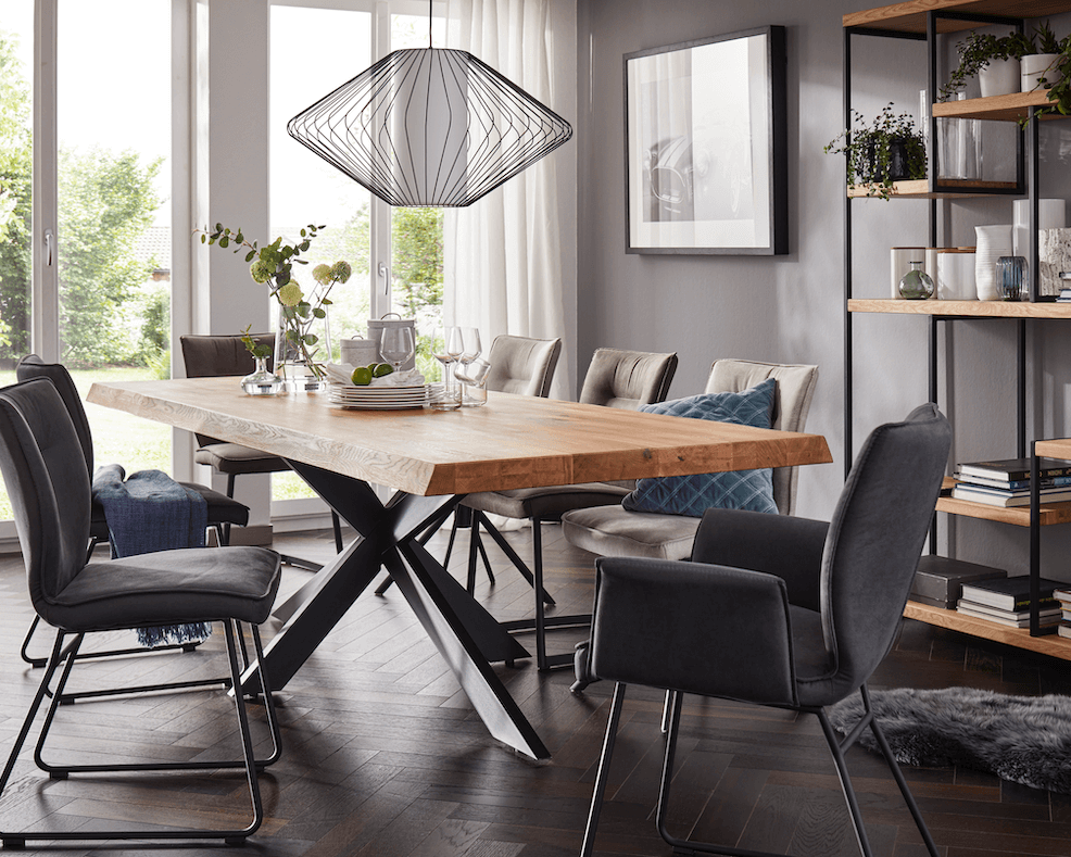Armlehnstuhl Westmore - Stoff, Anthrazit von Natura Home
