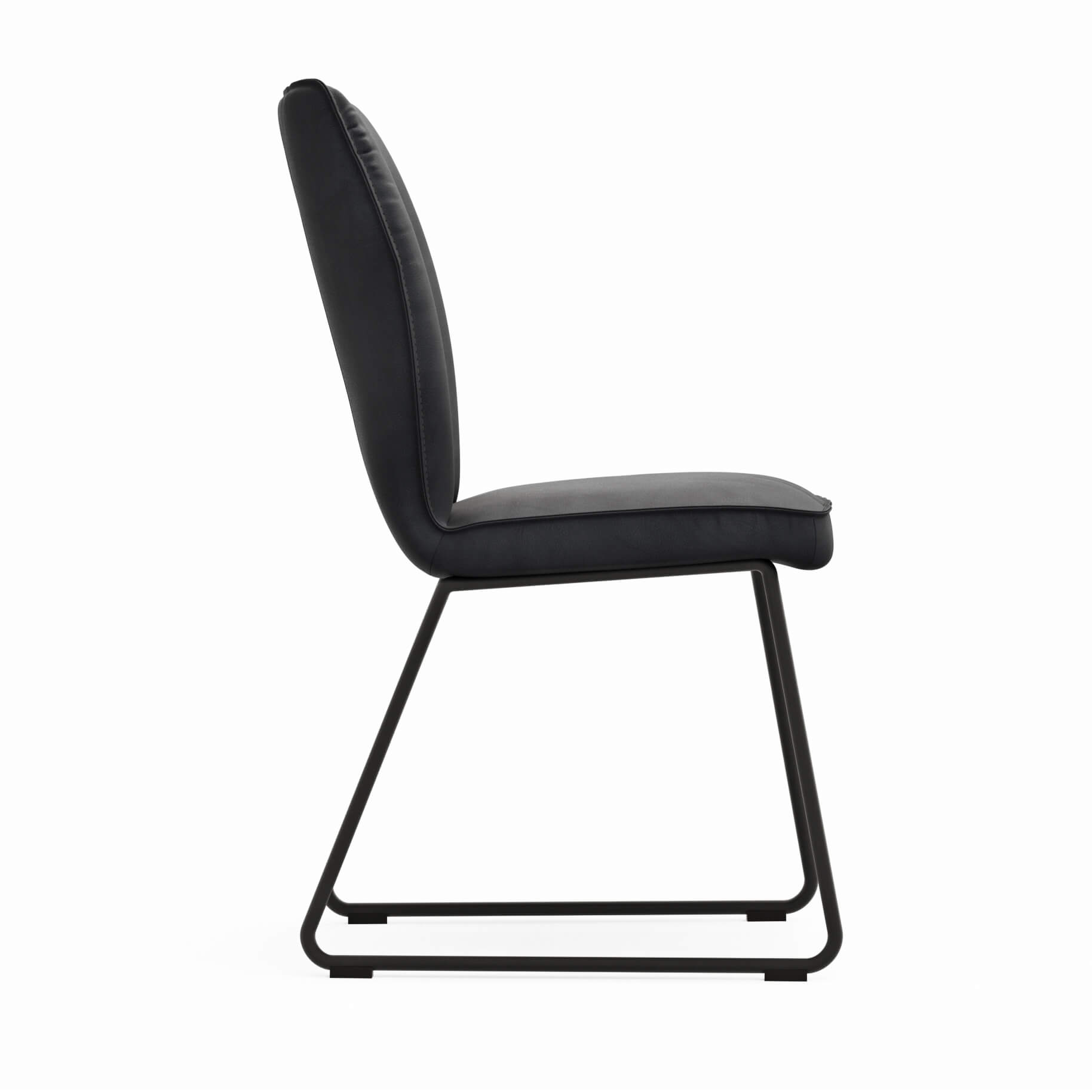 Stuhl Westmore von Natura Home, grau mit schwarzen Kufen, Natura Home