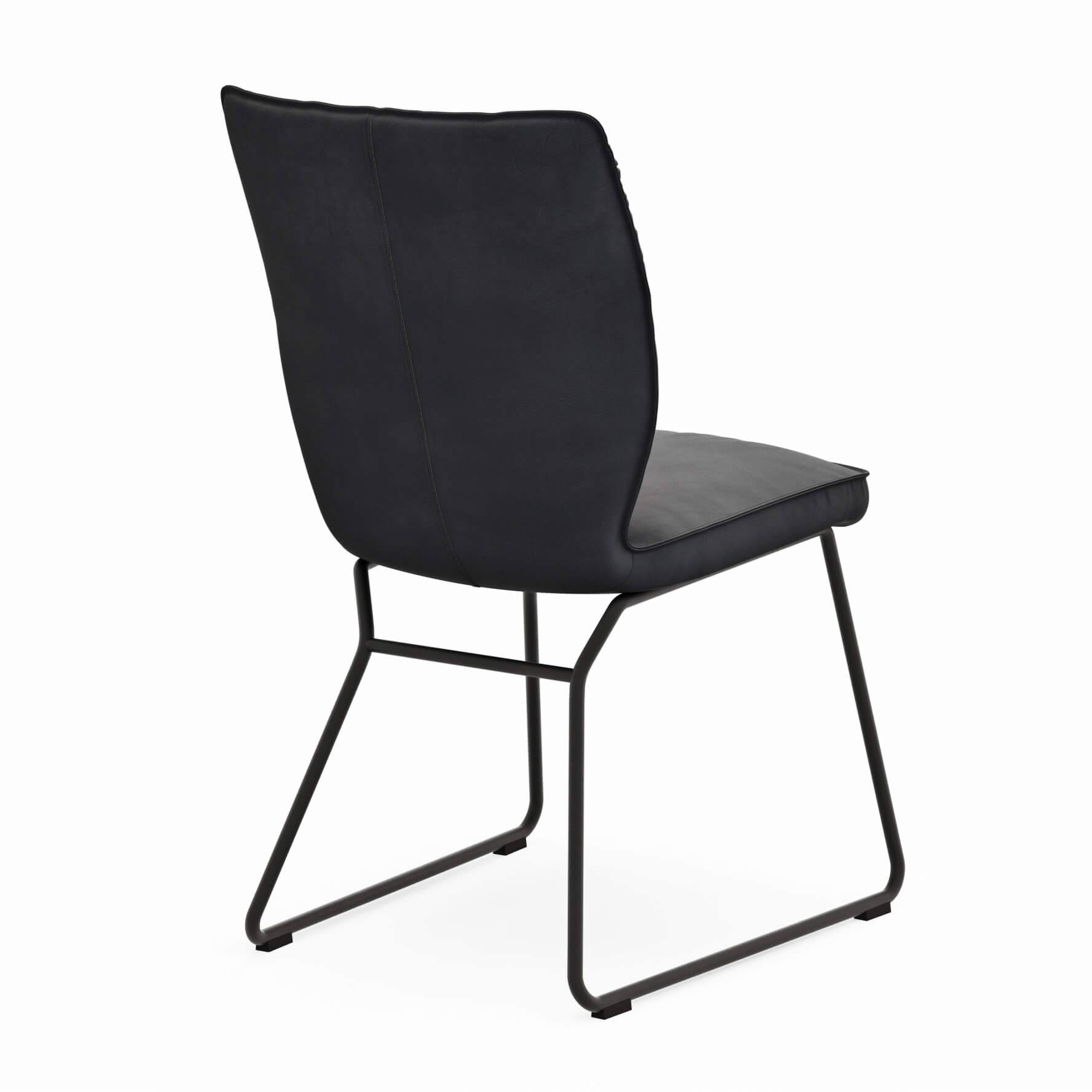 Stuhl Westmore von Natura Home, grau mit schwarzen Kufen, Natura Home