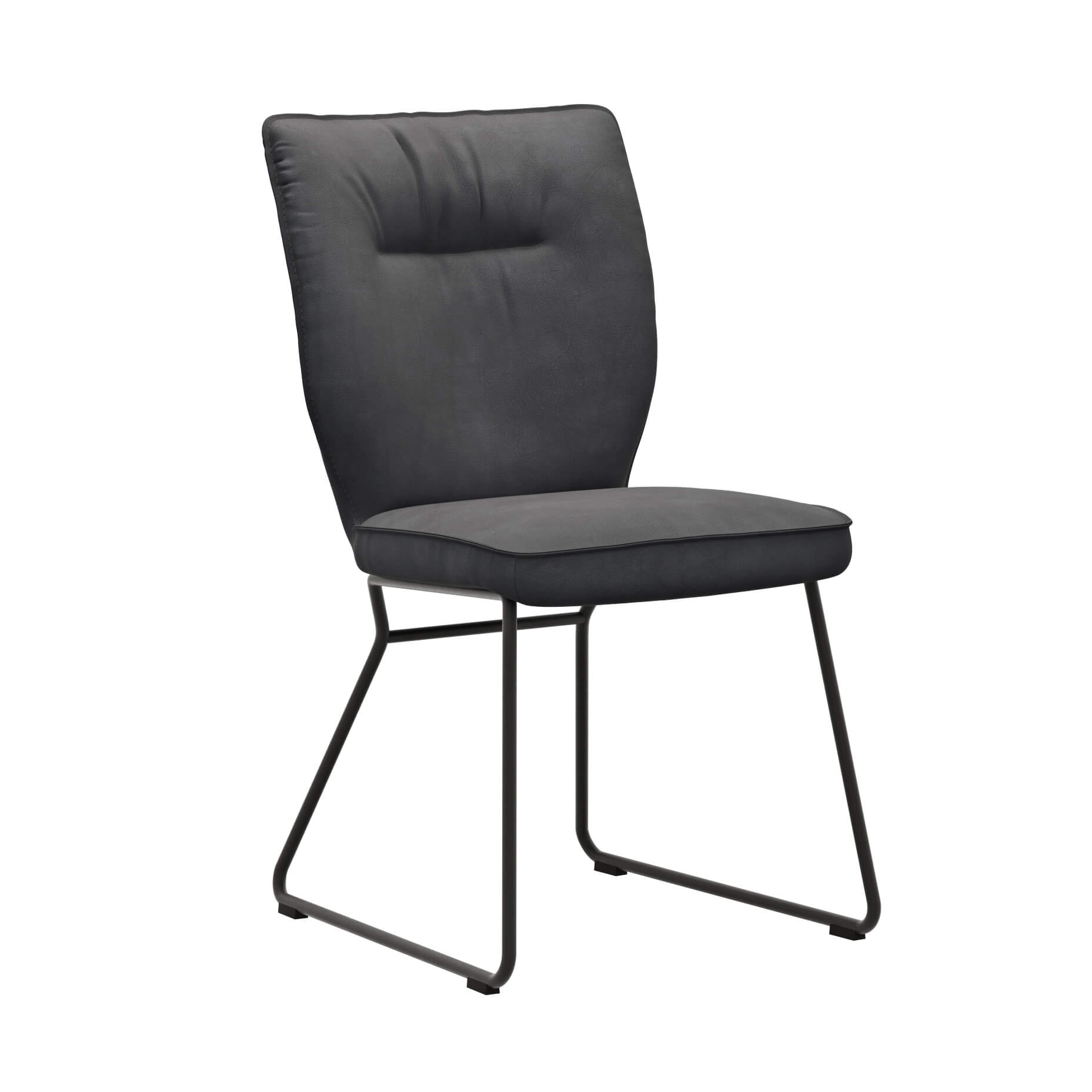 Stuhl Westmore von Natura Home, grau mit schwarzen Kufen, Natura Home