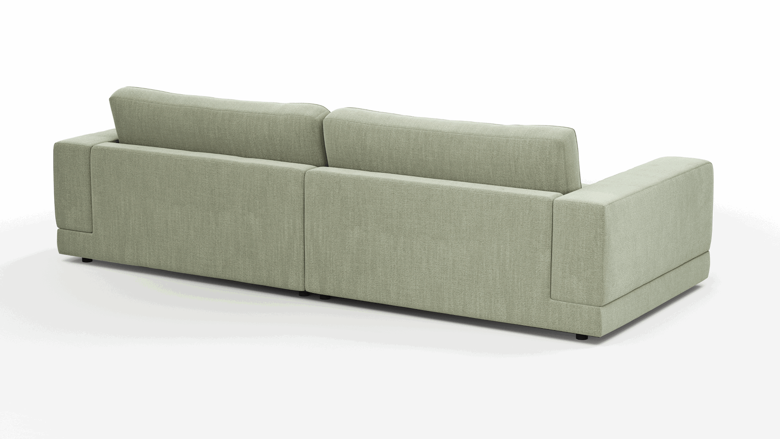 Sofa Juni - 3-Sitzer, Stoff, Lindgrün