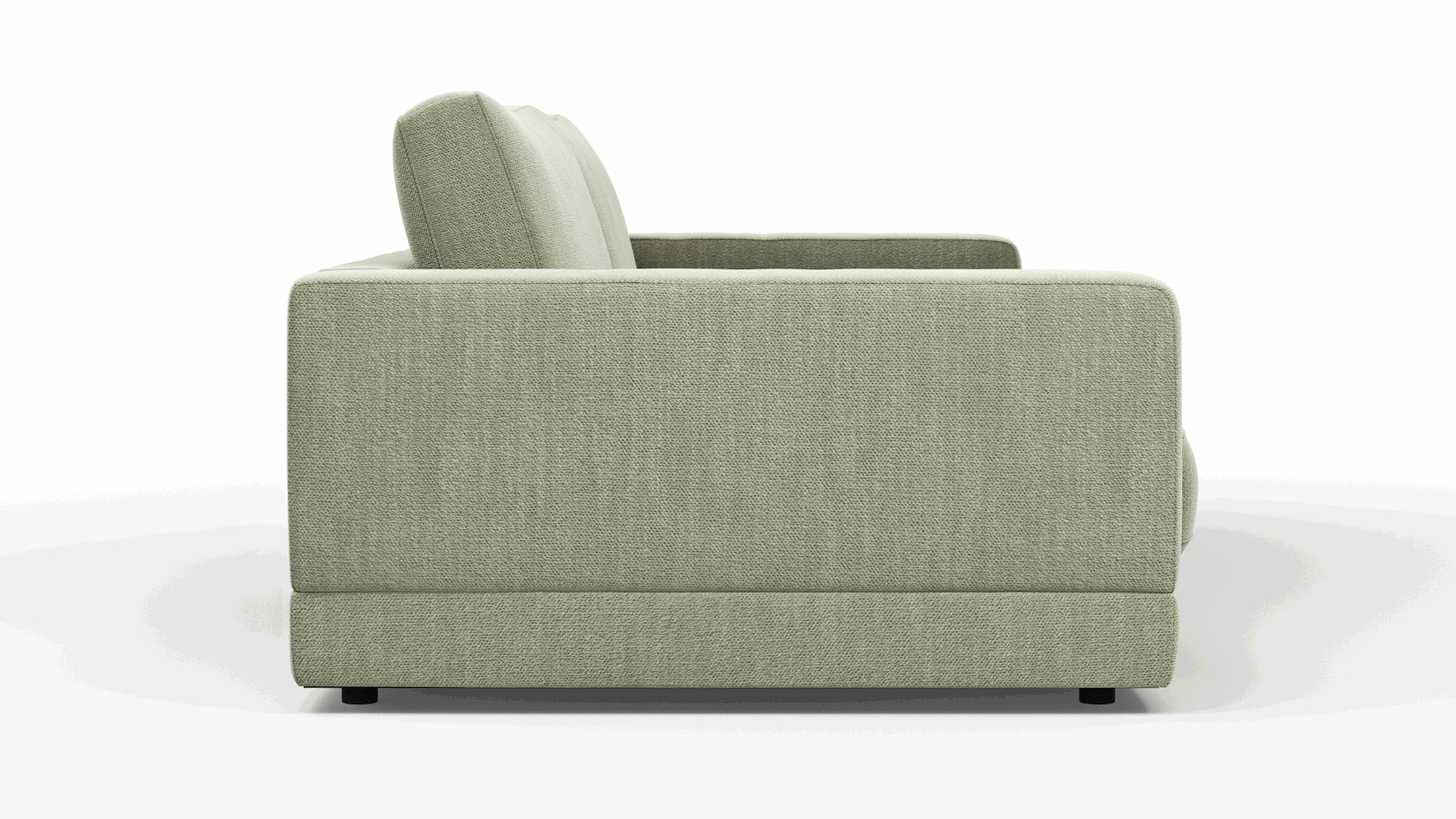 Sofa Juni - 3-Sitzer, Stoff, Lindgrün