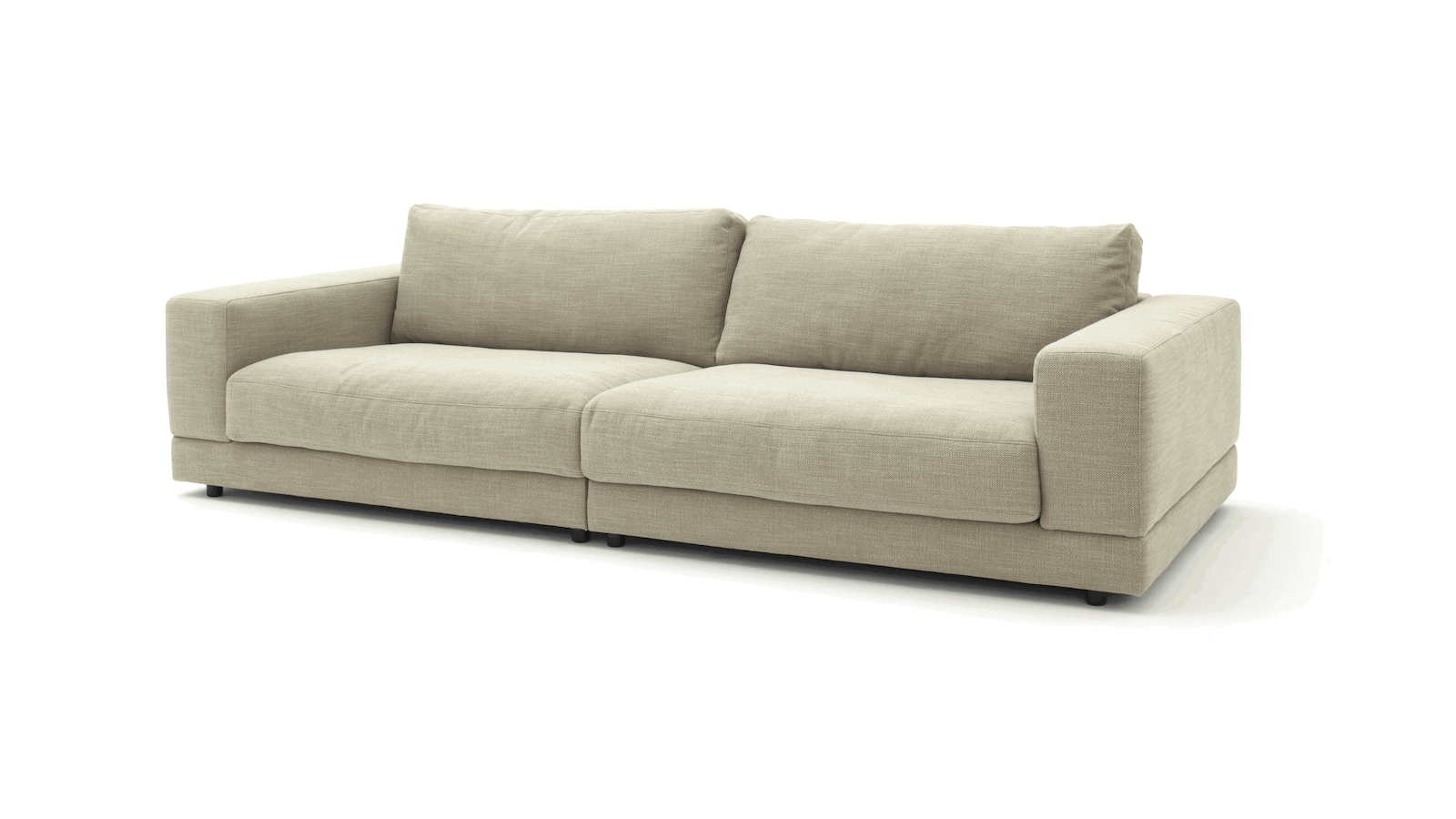 Sofa Juni - 3-Sitzer, Stoff, Lindgrün