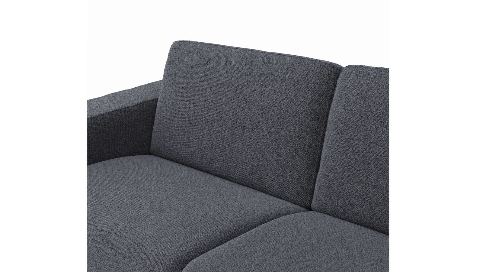 Sofa Nuoro - 2,5-Sitzer inkl. Schlaffunktion, Armlehne breit, Stoff, Eisblau