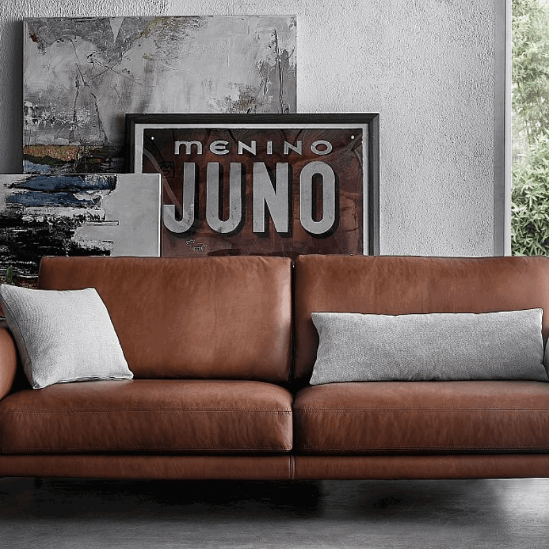 Sofa Cuneo - 2-Sitzer, Leder, Cognac von Contur Einrichten
