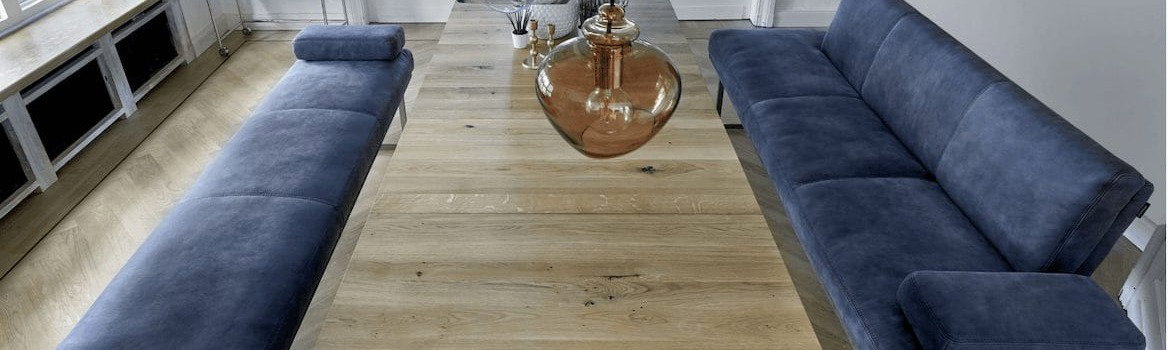 Bank Tarent - BT ca. 220x67 cm, mit R&uuml;ckenlehne, Leder, Blau