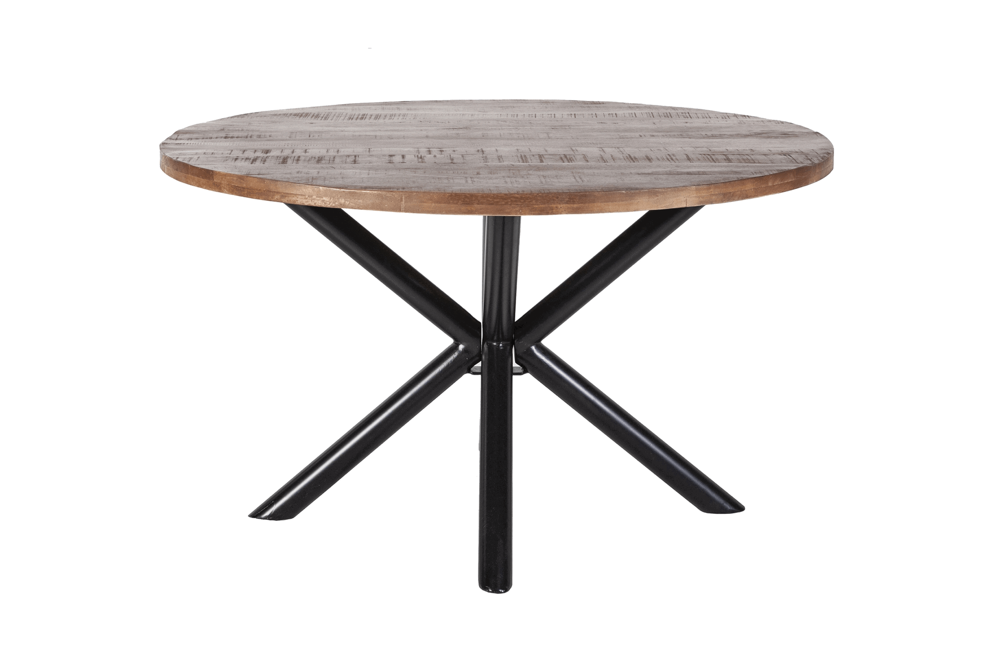 Produktbild Esstisch Richards Bay, rund, Mangholz, schwarzes Metallgestell, der Marke Styles United,