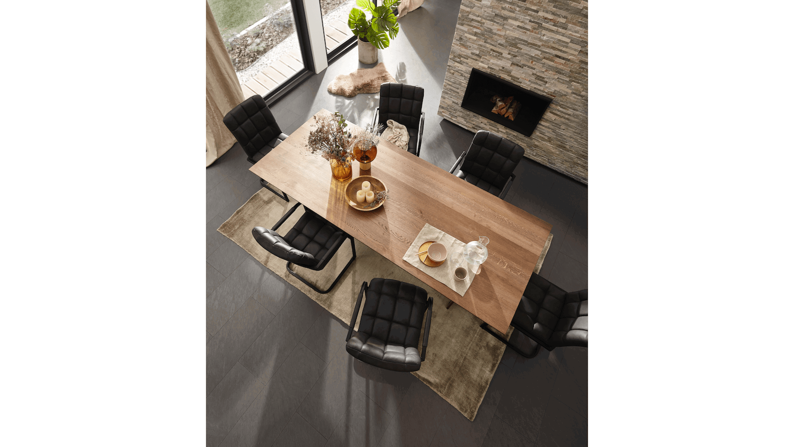 Esstisch Bakersfield - LB ca. 240x100 cm, Asteiche massiv, barrique von Natura Home