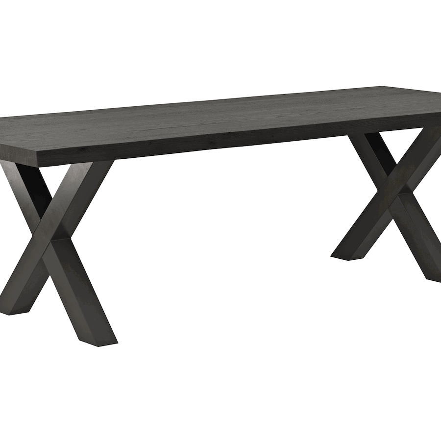 Esstisch Clifton - LB ca. 260x100 cm, Zerreiche massiv, Smoke von Natura Home