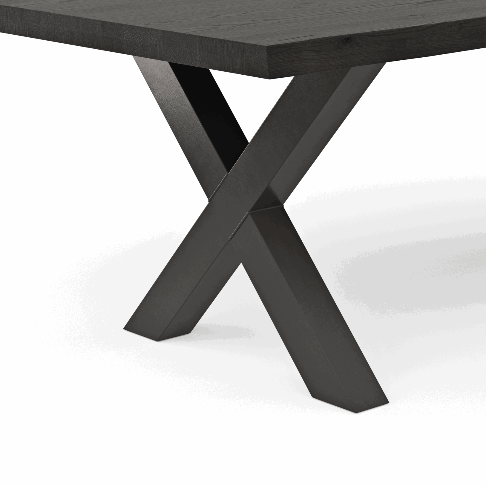 Esstisch Clifton - LB ca. 260x100 cm, Zerreiche massiv, Smoke von Natura Home