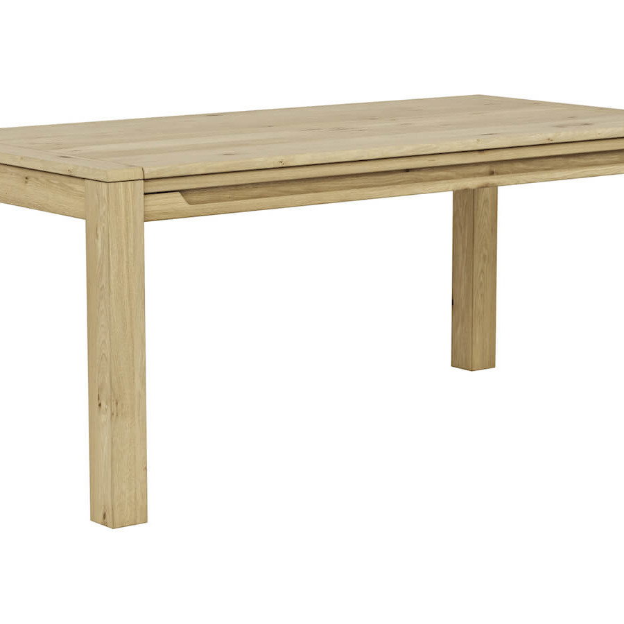 Esstisch Amora - LB ca. 180x90 cm, Wildeiche massiv bianco