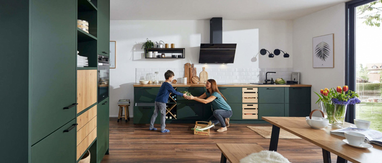 Moderne Küche Global Waldgrün Landhaus Akzente Einrichtung Home Company