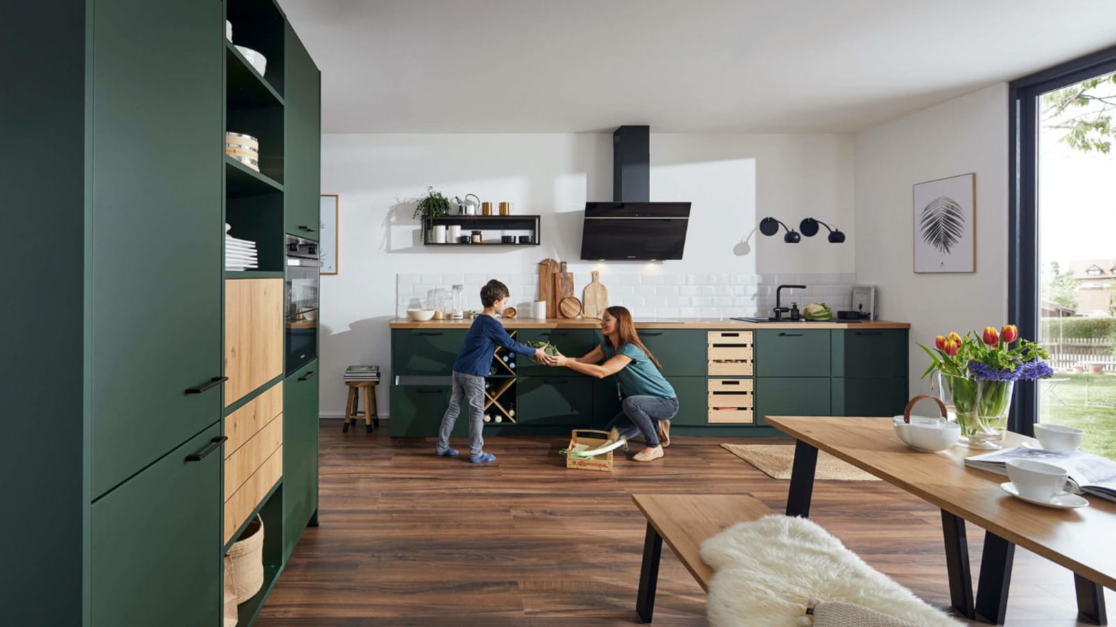 Moderne Küche Global Waldgrün Landhaus Akzente Einrichtung Home Company