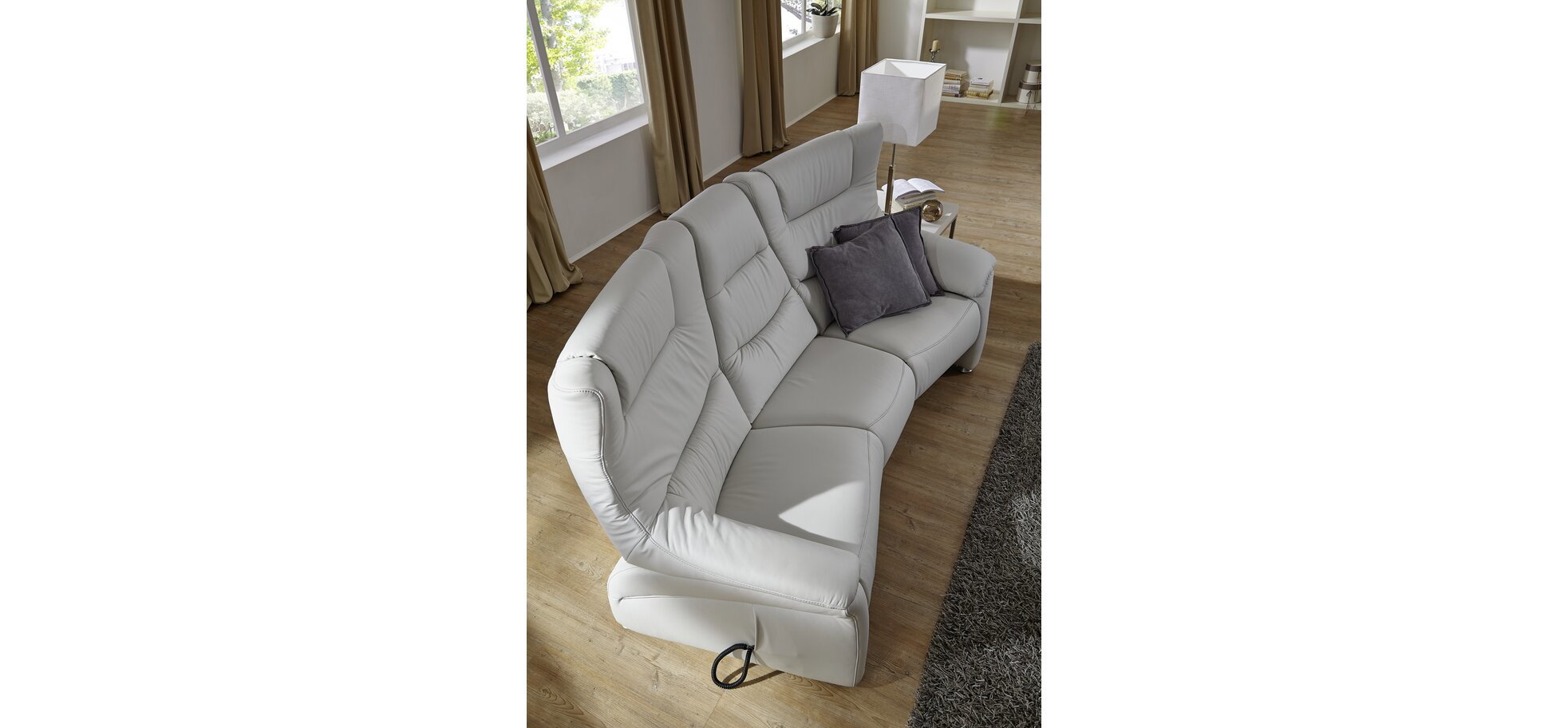 Trapezsofa EM Aarhus in Leder – Bild 4