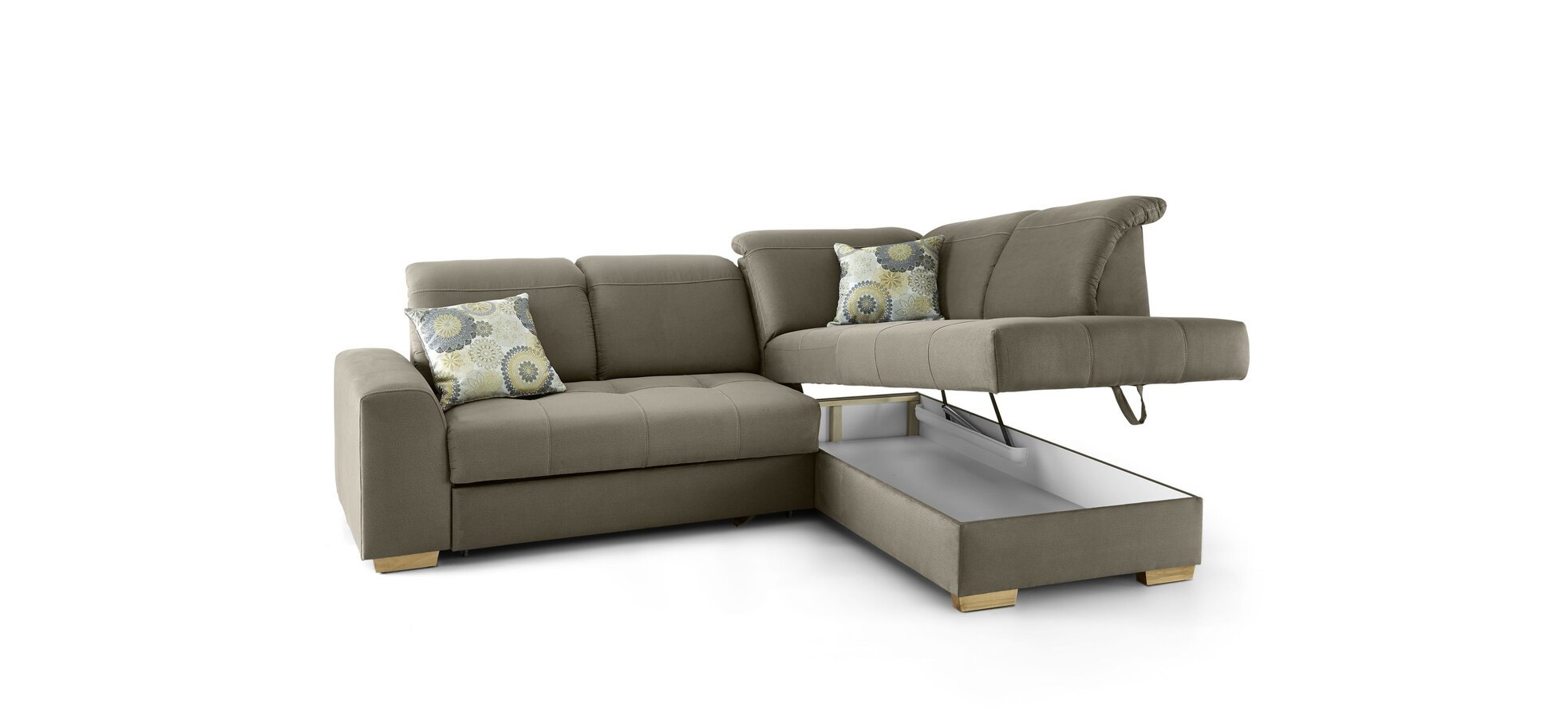 Ecksofa NERIO braun mit Schlaffunktion – Bild 4