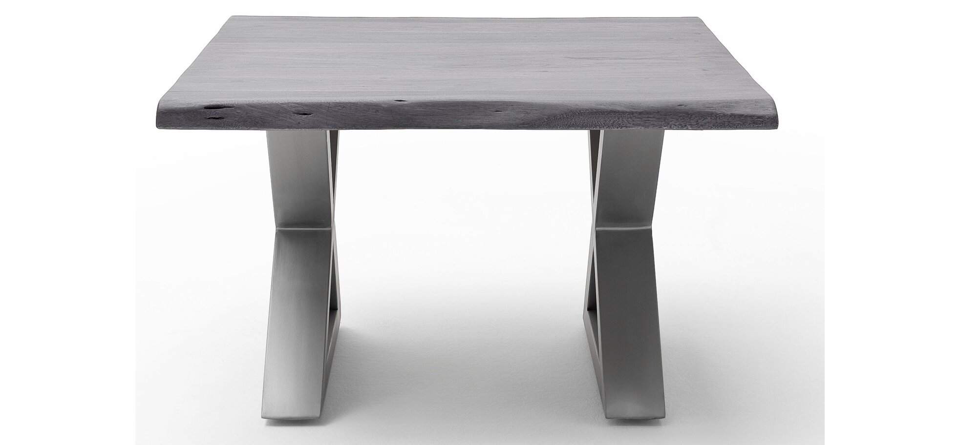 Couchtisch MAIDI grau mit X-Form Gestell