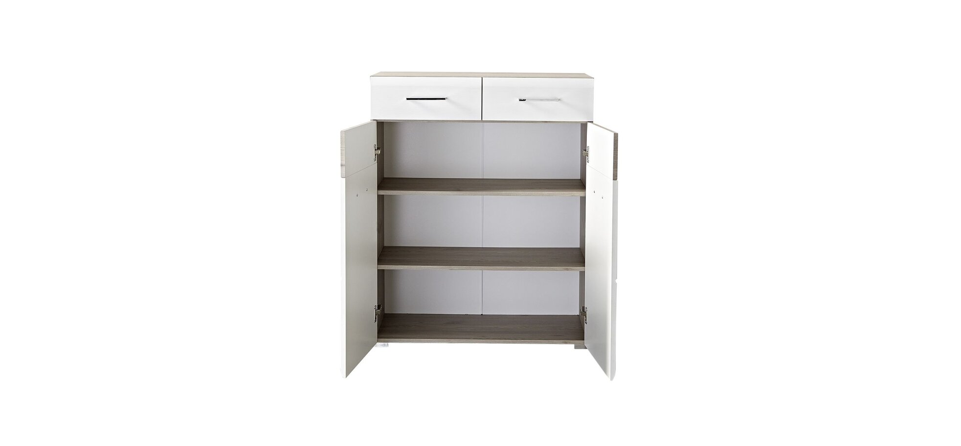 Schuhschrank - Weiß, Eiche Dekor – Bild 4
