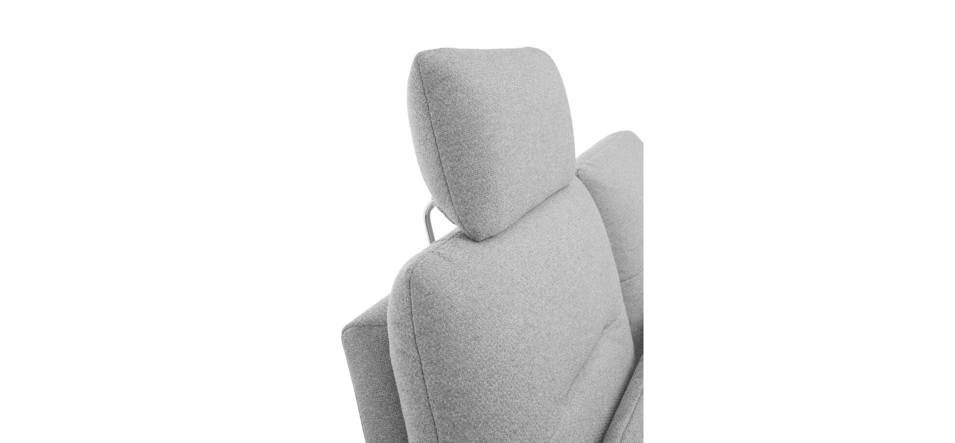 Sofa Pamelia - 3-Sitzer inkl. Rückenlehne/Armlehne/Rücken verstellbar, Drehsitz, 2 Kopfstützen in Stoff Grau – Bild 9