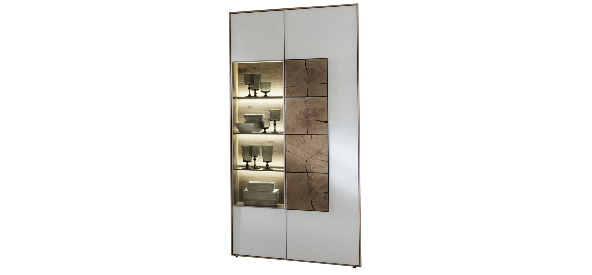 Vitrine in massiver Kerneiche Umato