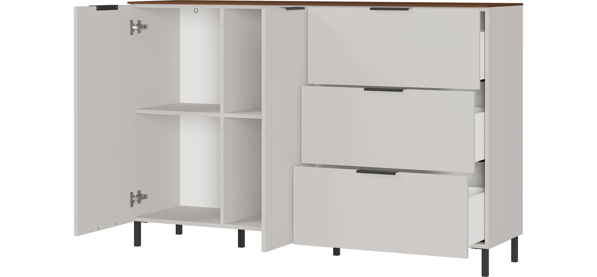 Sideboard GIWON mit 2 Türen und 3 Schüben kaschmir – Bild 5